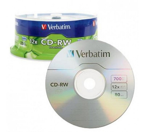 Cd-rw Verbatim Mod.95155 Paquete Con 25 Piezas
