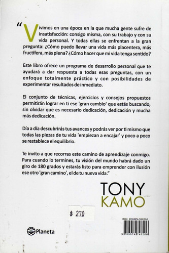 El Arte De Saber Vivir., De Tony Kamo., Vol. 1. Editorial Planeta, Tapa Blanda En Español, 2016
