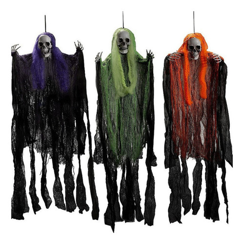 Fantasma Colgante Tres Colores Brillantes Halloween