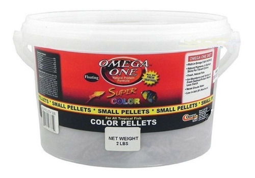 Super Color Pellets Small Pellets 2 Libras Omega One Peces 