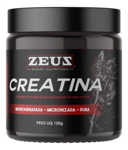 Creatina Em Pó Monohidratada Micronizada Pura 150g Zeuz Sabor Without Flavor