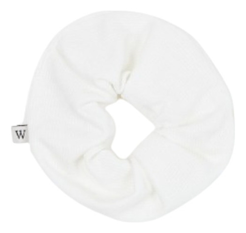 Scrunchie Lavander Embroidery Color Blanco Blanco