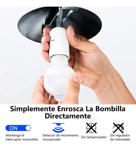 Focos Ahorrador Con Sensor De Movimiento Luz Led 9w 3pcs E27