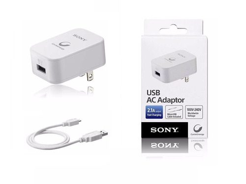 Cargador Rapido Sony Cp-ad2 2,1a Celular Tablet + Cable