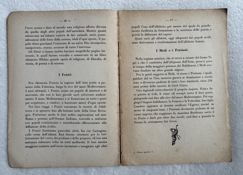 Storia E Geografía Per La Iv Classe Elementare. Mondadori (Usado)