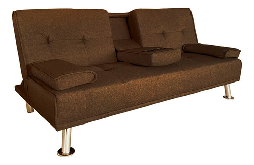 Sofa Cama Juego De Living Sillon Color Negro Lz10705 Color Marrón Oscuro Diseño De La Tela Tela