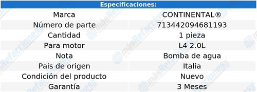 Banda Distribución Audi Allroad L4 2.0l 13-15 Continental