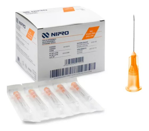 Caja De Aguja Desechable C/100 Piezas  Nipro 