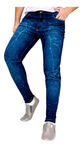 Calça Jeans Super Skinny Lisa Rasgada Destroyed Justa Lycra