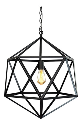 Lámpara Colgante Led Vintage En Negro 60w Cabanna Tecnolite