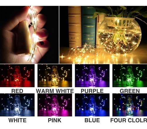 Luz Para Tapón De Botella En Forma De Corcho (blanco Cálido)