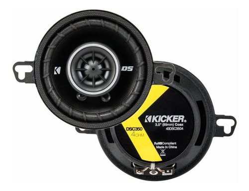 Cornetas Para Carro 3.5 Pulgadas Coaxial 80 Wt 20 Rms Kicker