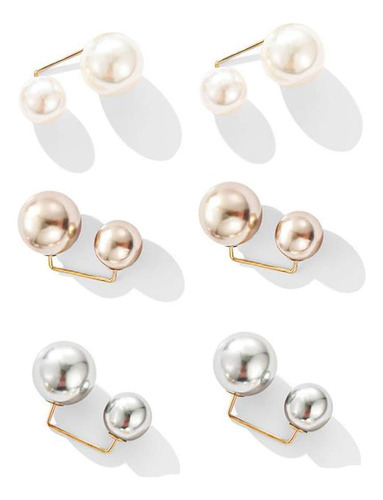 6 Broche Perla Para Mujer Niña Pin Seguridad Decoracion Boda