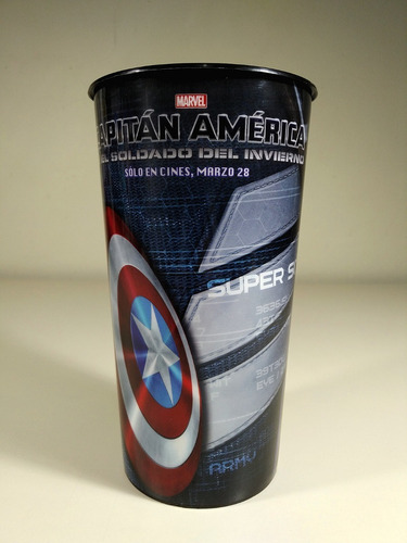 Capitan America El Soldado Del Invierno Vaso Cinemex Marvel