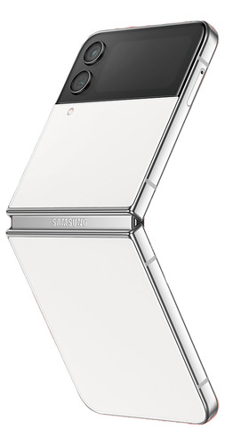 Smartphone Samsung Galaxy Z Flip4 5G con pantalla plegable, 256 GB, 8 GB de RAM, pantalla infinita plateada 6.7, blanco, blanco - Excelente (Reacondicionado)