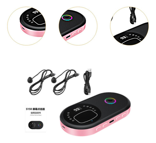 Conjunto De Auto Clicker Ajustável Compacto, Toque Físico