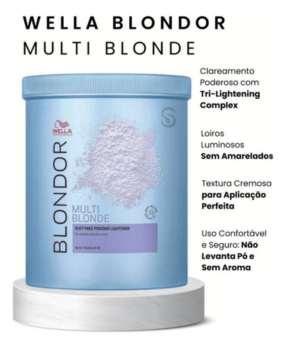 Wella Pó Descolorante Blondor 800g Multi 7 Blonde Loiro