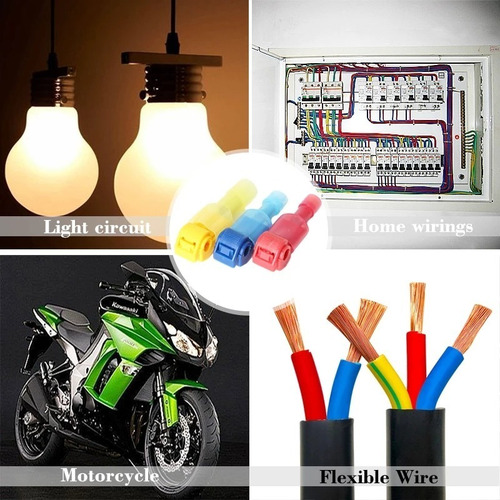 Terminal Eléctrico T-taps Conjunto Hembra Macho 100 Pares Terminal Eléctrico T-taps Conjunto Hembra Macho 100 Pares