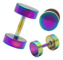 Comprar 1 Piercing 6mm Tornasolado Falso Expansor A Rosca Aq C:8098