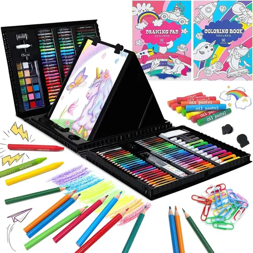 Set De 50 Hojas De Papel Rasca Arcoíris Con 5 Lápices Y 4 Plantillas – Kit De Arte Y Manualidades Para Niños, Seguro Y No Tóxico, Ideal Para Regalos De Cumpleaños, Navidad Y Proyectos Creativos (18.5 X 12.7 Cm)