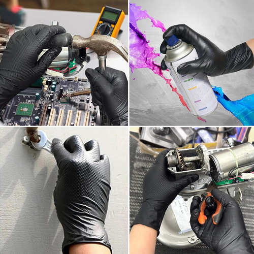 Guantes Industriales De Nitrilo Texturados, 50 Pares, En ...