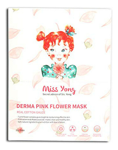 Mascarillas - Miss Yong Pink Flower Korean Face Mask | Moist