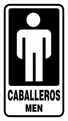 Calco Baño Caballeros 9x16cm Oferta !!!