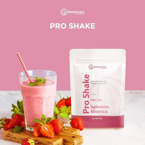 Rednatura Pro Shake Malteada 500g Sabor Fresa Fresa