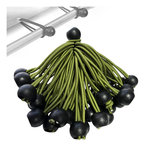 20x Bola Cordones Elásticos Practicantes Bungee Balls Verde