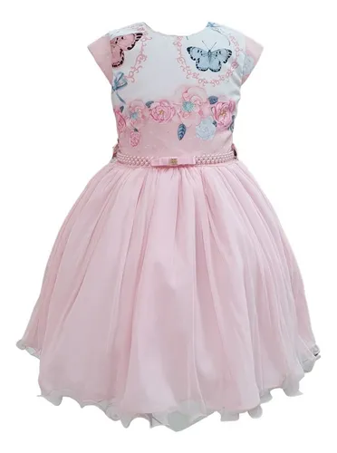 Vestido de Festa Infantil Temático Cinderela Luxo - Xuxuzinhos Baby