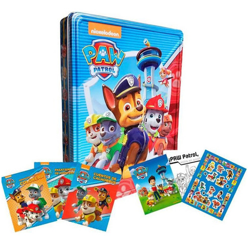 Aventuras Enlatadas Paw Patrol -libros + Lata + Poster