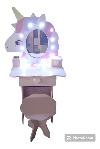 Tocador Infantil Unicornio (con Luces Led + Pilas Incluidas)