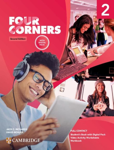 Four Corners Full Contact 2 con paquete digital, segunda edición, de Cambridge. Editorial de la Universidad de Cambridge, tapa blanda, número 2 en inglés, 2023