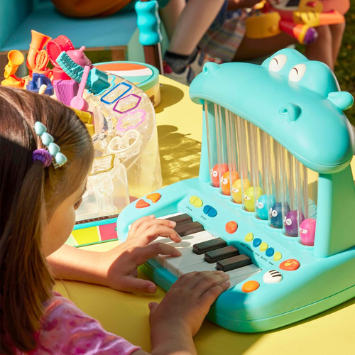 B. Toys- Hippo Pop- Teclado Musical De Brinquedo - Toca P...