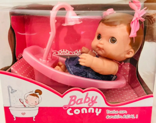 Muñeca Baby Conny Cariñito Ducha Con Funcion Real