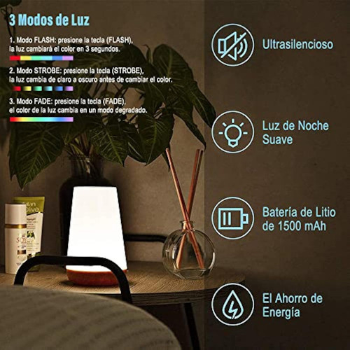 Wa Luz Noturna Com Controle Remoto E Textura De Madeira