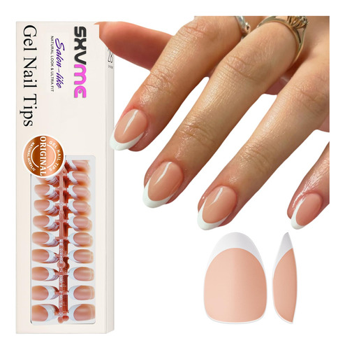 Uñas De Punta Francesa De Gel, Uñas Cortas De Punta Francesa
