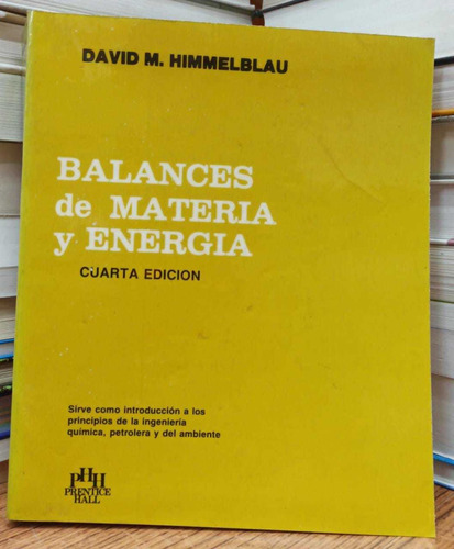 Libro Balances De Materia Y Energía