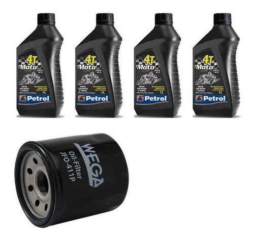 Kit Troca Oleo Petrol 20w50 Para Vulcan Vn 1500 87-05