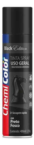 Spray Chemicolor Preto Fosco 400ml/250g.