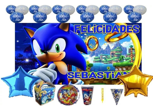 Sonic Paquete Fiesta Para 30 Niños