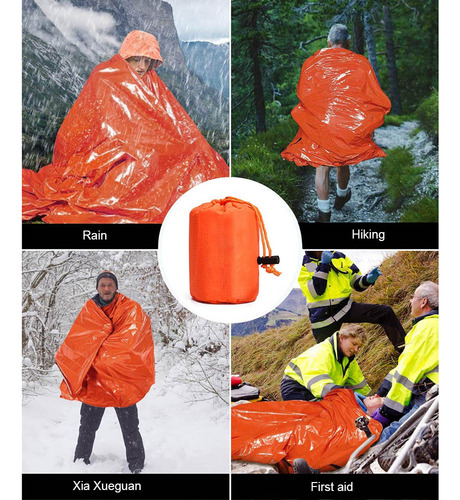 Saco De Dormir De Emergencia Impermeable, Ultraligero, Térmi