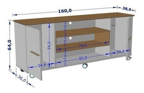 Rack Odeon Com Painel Para Tv Até 50 Polegadas Com