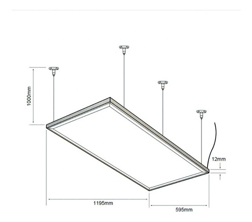Panel Led 60w 120x6 4100k Emp/susp Tecnolite Pan-led/60/40/s Color Satinado