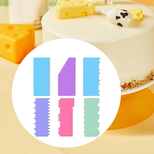 6 Piezas De Glaseado De Pastel, Herramienta De Borde De