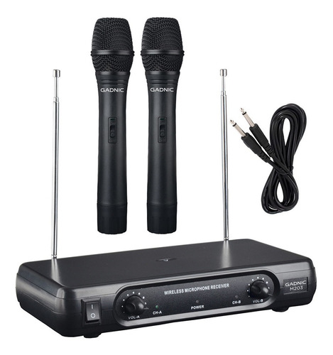 Imagen 4 de 4 de Micrófono Inalámbrico Gadnic M203 De Mano Ideal Karaoke Conferencias 2ch