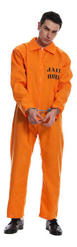 Disfraz Preso Para Hombre Overol Naranja Para Adultos