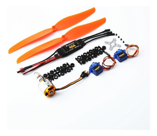 Kv1100 Motor Sem + 40a Esc + 1060 Hélice + 9g Servo Para