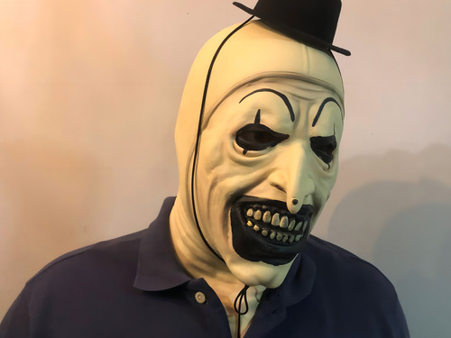 Látex Mask Dia Das Bruxas Art The Clown Terrifier Assassino Cor Preto