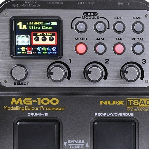 Pedal de efecto NUX Modelling Guitar Processor MG-100 gris